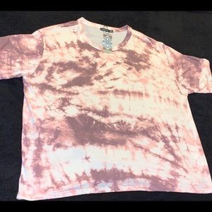 Plus Tie dye oversize T-shirt